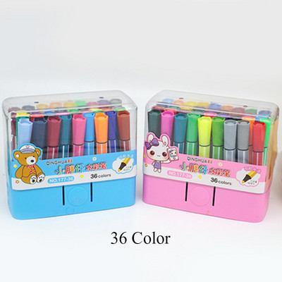12/18/24/36 Krāsas/Kastīte Mazgājama krāsaina pildspalva Radoša krāsaina bērnu grafiti gleznošanas pildspalva Studentu kancelejas preces bērniem dāvanas