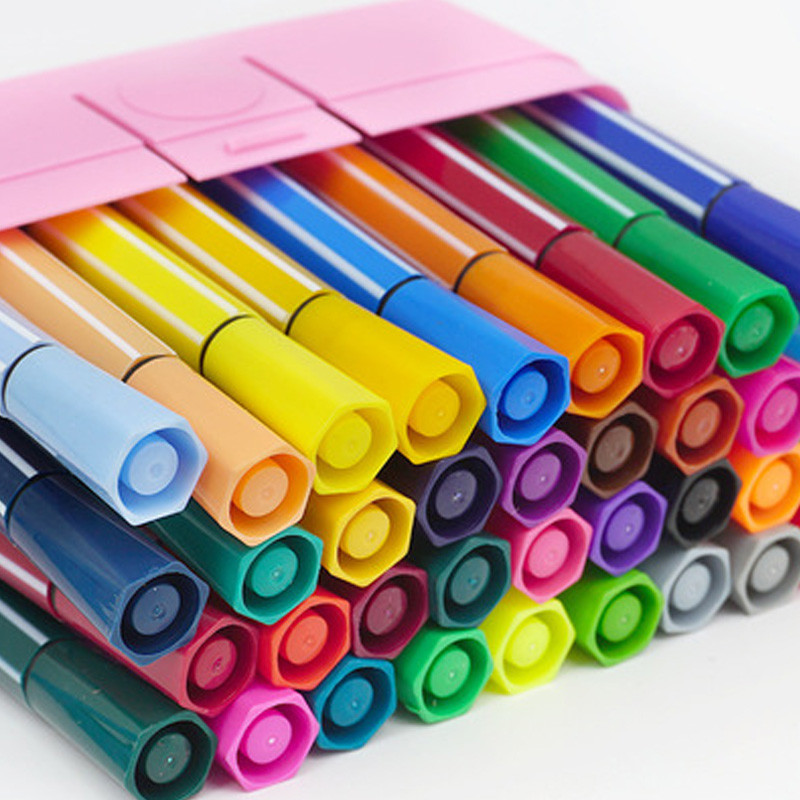 12/18/24/36 Krāsas/Kastīte Mazgājama krāsaina pildspalva Radoša krāsaina bērnu grafiti gleznošanas pildspalva Studentu kancelejas preces bērniem dāvanas