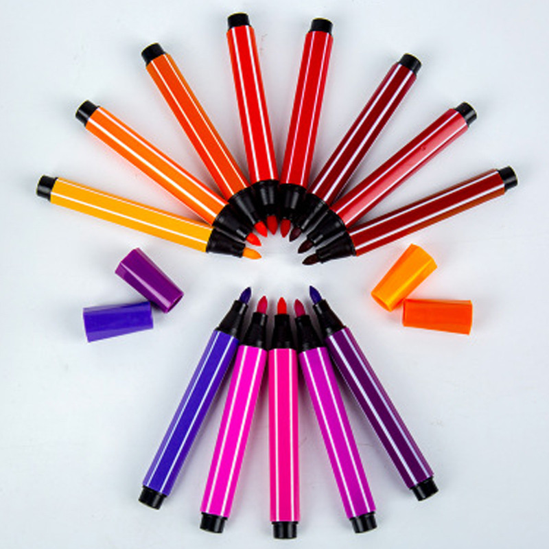 12/18/24/36 Krāsas/Kastīte Mazgājama krāsaina pildspalva Radoša krāsaina bērnu grafiti gleznošanas pildspalva Studentu kancelejas preces bērniem dāvanas