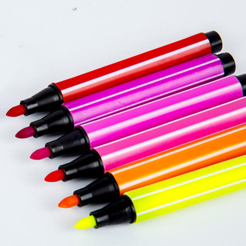12/18/24/36 Krāsas/Kastīte Mazgājama krāsaina pildspalva Radoša krāsaina bērnu grafiti gleznošanas pildspalva Studentu kancelejas preces bērniem dāvanas