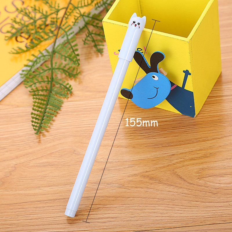 5 buc/set Pix Gel Kawaii Pisică 0,38 mm Pix creativ cu cerneală neutră, drăguț, cadou pentru copii, stilou de scris, rechizite de birou pentru școală, papetărie