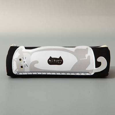Mielas Cat Kawaii didelės talpos pieštuko dėklas studentui, drobinis trikampis rašiklio dėklas Studentų raštinės reikmenys mokykloms atgal į mokyklą