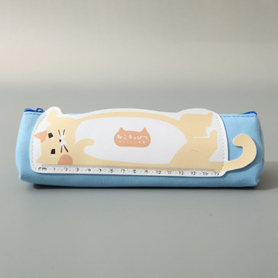 Mielas Cat Kawaii didelės talpos pieštuko dėklas studentui, drobinis trikampis rašiklio dėklas Studentų raštinės reikmenys mokykloms atgal į mokyklą