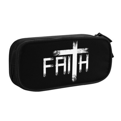 Jézus Napraforgó Spirituális Keresztény Hit Vallási Tolltartó Fiúk Gilrs Nagy tároló tolltáska Tasak Diákok Irodaszerek