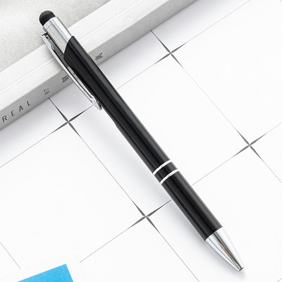 Krāsainas pielāgotas LOGO skārienekrāna metāla lodīšu pildspalvas ar roku rakstītas biroja burtiem parakstu pildspalvas dzimšanas dienas kāzu dāvanu pildspalvas