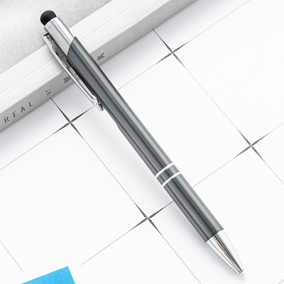 Krāsainas pielāgotas LOGO skārienekrāna metāla lodīšu pildspalvas ar roku rakstītas biroja burtiem parakstu pildspalvas dzimšanas dienas kāzu dāvanu pildspalvas