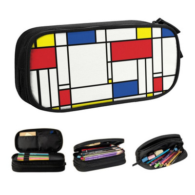 Minimalistička De Stijl pernica Kawaii Piet Mondrian za djevojčice i dječake, moderna umjetnička pernica, veliki kapacitet, školski pribor