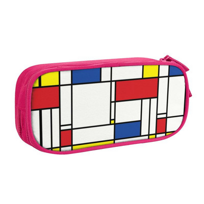 Kawaii Piet Mondrian Minimalist De Stijl zīmuļu futrālis meitenei zēnam Lielas ietilpības modernās mākslas zīmuļkastes skolas piederumi