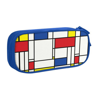 Kawaii Piet Mondrian Minimalist De Stijl zīmuļu futrālis meitenei zēnam Lielas ietilpības modernās mākslas zīmuļkastes skolas piederumi
