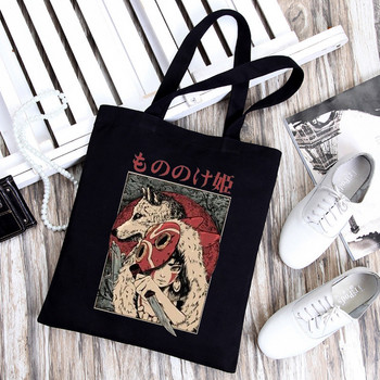 Anime Spirited Away Totoro Shopping Bag Graphic Tote Harajuku Shopper Τσάντα Γυναικεία πάνινη τσάντα ώμου Γυναικεία Ulzzang Funny Eco 90s