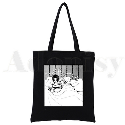 Hot JapanAnime Nana Osak Kawaii Ren Honjo Manga Lielas ietilpības glabāšanas rokassomiņa Plecu soma Tote Atkārtoti lietojama studentu grāmatu soma