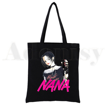 Hot JapanAnime Nana Osak Kawaii Ren Honjo Manga Lielas ietilpības glabāšanas rokassomiņa Plecu soma Tote Atkārtoti lietojama studentu grāmatu soma