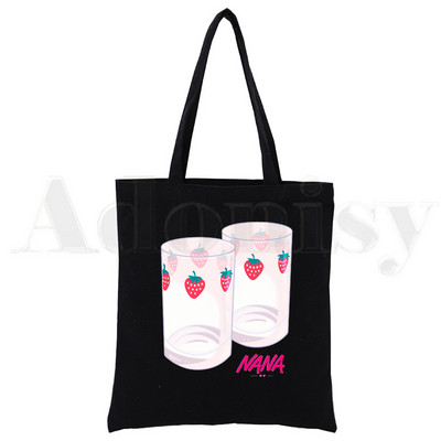 Hot JapanAnime Nana Osak Kawaii Ren Honjo Manga Lielas ietilpības glabāšanas rokassomiņa Plecu soma Tote Atkārtoti lietojama studentu grāmatu soma