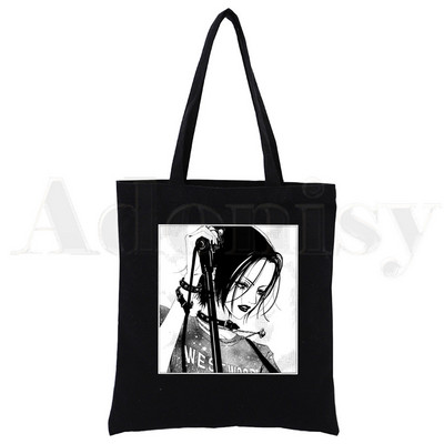 Hot JapanAnime Nana Osak Kawaii Ren Honjo Manga Lielas ietilpības glabāšanas rokassomiņa Plecu soma Tote Atkārtoti lietojama studentu grāmatu soma