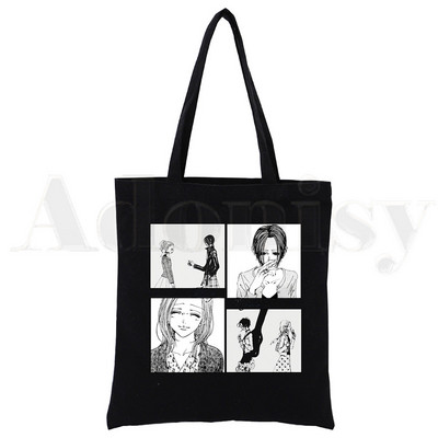 Hot JapanAnime Nana Osak Kawaii Ren Honjo Manga Lielas ietilpības glabāšanas rokassomiņa Plecu soma Tote Atkārtoti lietojama studentu grāmatu soma