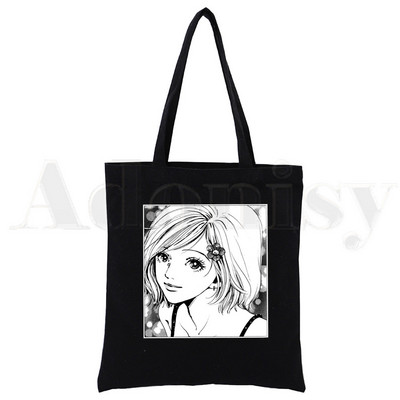 Hot JapanAnime Nana Osak Kawaii Ren Honjo Manga Lielas ietilpības glabāšanas rokassomiņa Plecu soma Tote Atkārtoti lietojama studentu grāmatu soma