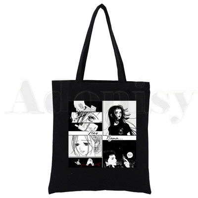 Hot JapanAnime Nana Osak Kawaii Ren Honjo Manga Lielas ietilpības glabāšanas rokassomiņa Plecu soma Tote Atkārtoti lietojama studentu grāmatu soma