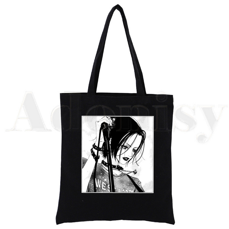 Hot JapanAnime Nana Osak Kawaii Ren Honjo Manga Lielas ietilpības glabāšanas rokassomiņa Plecu soma Tote Atkārtoti lietojama studentu grāmatu soma