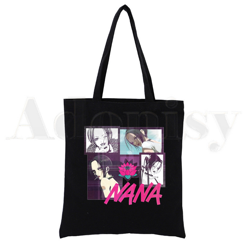 Hot JapanAnime Nana Osak Kawaii Ren Honjo Manga Lielas ietilpības glabāšanas rokassomiņa Plecu soma Tote Atkārtoti lietojama studentu grāmatu soma