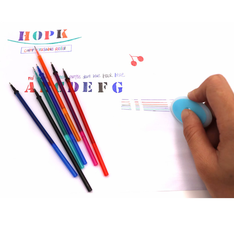 10/12/20 buc./lot Set de stilouri de reîncărcare ștergebile de culoare, 0,5 mm, tijă de stilou și lavabil, ștergabilă pentru mâner, rechizite școlare de birou, papetărie