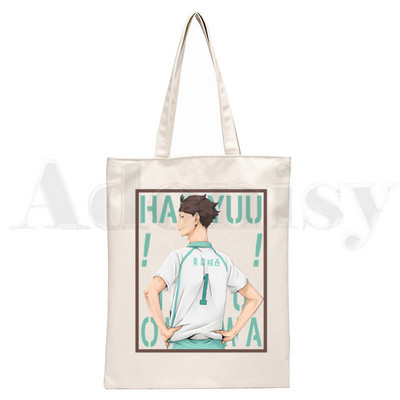 Oikawa Tooru Haikyuu Aoba Johsai High School Anime Ručne torbe Torbe na rame Ležerna kupnja Ženska torba Elegantna platnena torba