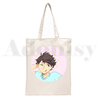 Oikawa Tooru Haikyuu Aoba Johsai High School Anime Ručne torbe Torbe na rame Ležerna kupnja Ženska torba Elegantna platnena torba
