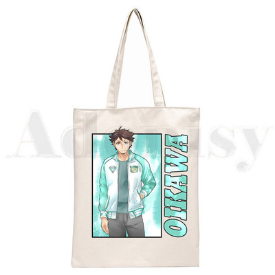 Oikawa Tooru Haikyuu Aoba Johsai High School Anime Ručne torbe Torbe na rame Ležerna kupnja Ženska torba Elegantna platnena torba