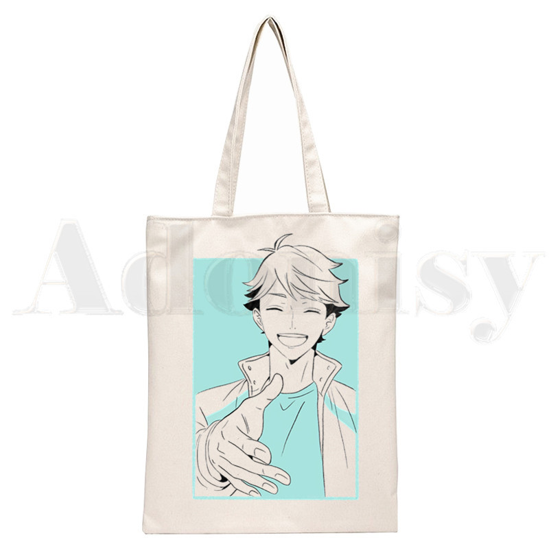 Oikawa Tooru Haikyuu Aoba Johsai High School Anime Ručne torbe Torbe na rame Ležerna kupnja Ženska torba Elegantna platnena torba