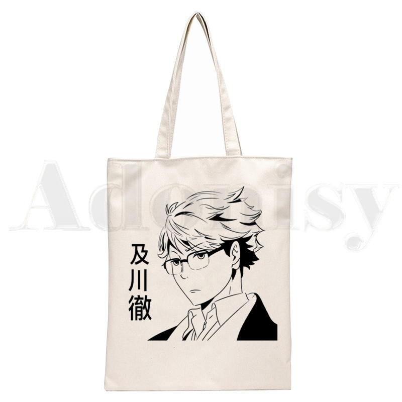 Oikawa Tooru Haikyuu Aoba Johsai High School Anime Ručne torbe Torbe na rame Ležerna kupnja Ženska torba Elegantna platnena torba
