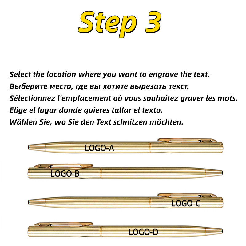 Nova metalna kemijska olovka, olovka od ružičastog zlata, prilagođeni logotip, reklamna kemijska olovka s ugraviranim nazivom Školski i uredski pribor