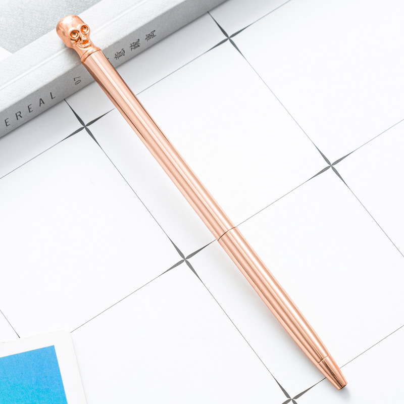 1 komada Lytwtw's Kemijska olovka Skull Love Wedding Metalna bakrena olovka Uredski školski pribor Pribor