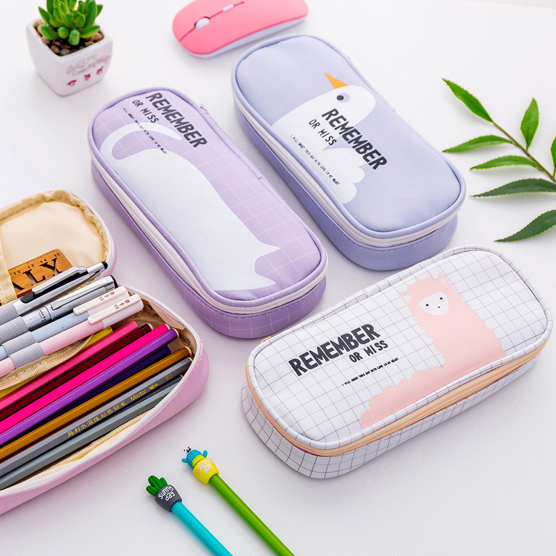 Kaķu penālis režģis estuche escolar Kawaii skolas piederumi estuche penālis estuches trousse scolaire stylo zīmuļu kaste