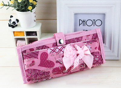 Kawaii Bow-Knot Girl Husă de creion de mare capacitate Geantă de pix de școală multifuncțională Papetărie drăguță Rechizite școlare