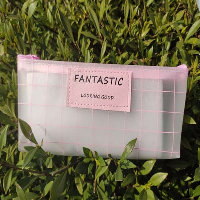 Slatka ružičasta prozirna rešetka Torbica za olovke velikog kapaciteta Torbica za olovke Torbica za olovke Torbica za olovke Držač organizatora za pohranu papira