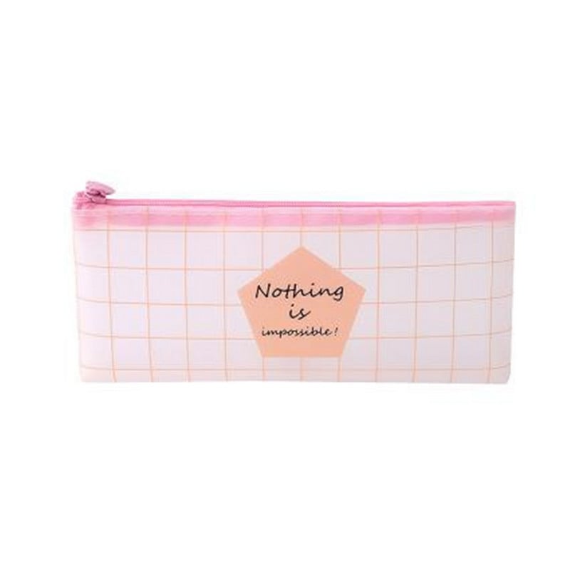 Slatka ružičasta prozirna rešetka Torbica za olovke velikog kapaciteta Torbica za olovke Torbica za olovke Torbica za olovke Držač organizatora za pohranu papira
