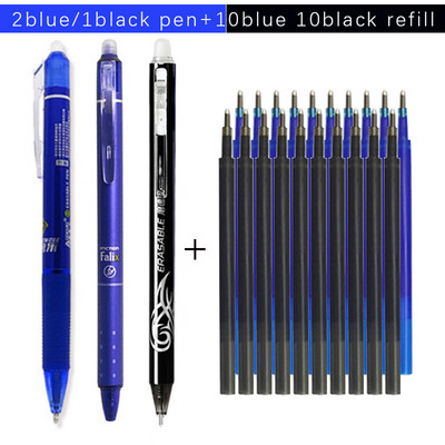 Set de 23 de pixuri cu gel șters de mare capacitate, cu reumplere stilou de 0,5 mm Tije magice înlocuibile, mâner lavabil, articole de papetărie pentru școală