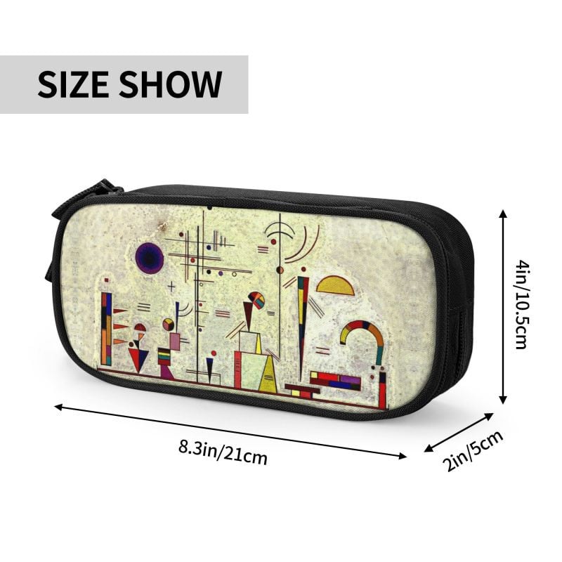 Wassily Kandinsky zīmuļu futrāļi zēniem Gilrs liela uzglabāšana Abstract Art pildspalvu maisiņu kastīte skolas piederumi
