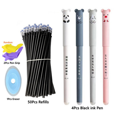 37/57 vnt./rinkinys 0,5 mm Nutrinami gelio rašikliai Gyvūnai Panda Nutrinami Tušinukai Užpildai Strypai Plaunama rankena Mokykliniai biuro reikmenys Kanceliarinės prekės