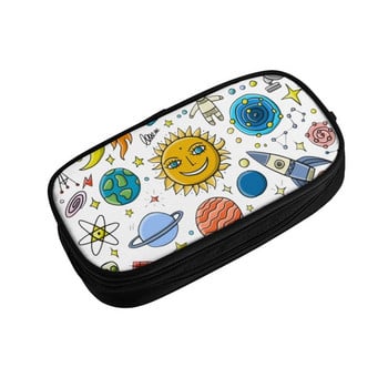 Space Rocket Planet Pencil for Girl Boy Large Storage Universe Alien Astronaut Spaceship Химикалка Кутия Чанта Ученически пособия