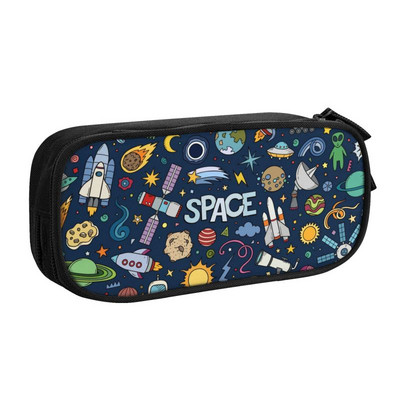 Svemirska raketa Planet Pernica za djevojčicu i dječaka Velika pohrana Svemir Vanzemaljski astronaut Svemirski brod Torba za olovke Školski pribor