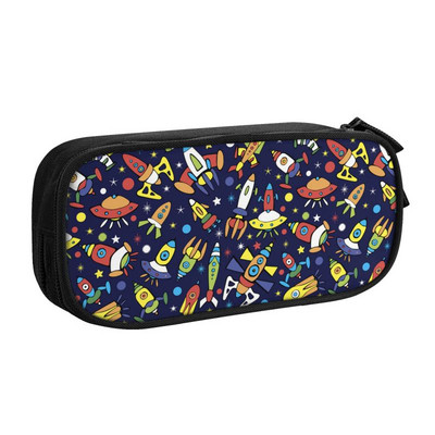 Svemirska raketa Planet Pernica za djevojčicu i dječaka Velika pohrana Svemir Vanzemaljski astronaut Svemirski brod Torba za olovke Školski pribor