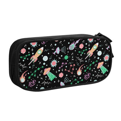 Svemirska raketa Planet Pernica za djevojčicu i dječaka Velika pohrana Svemir Vanzemaljski astronaut Svemirski brod Torba za olovke Školski pribor