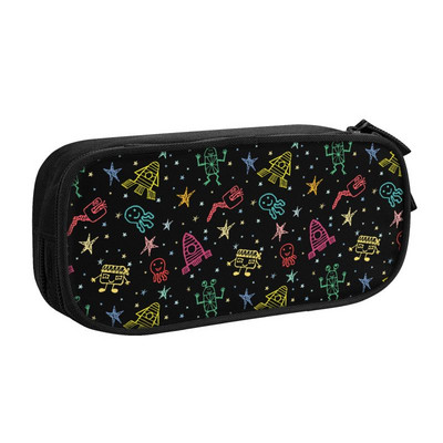 Svemirska raketa Planet Pernica za djevojčicu i dječaka Velika pohrana Svemir Vanzemaljski astronaut Svemirski brod Torba za olovke Školski pribor