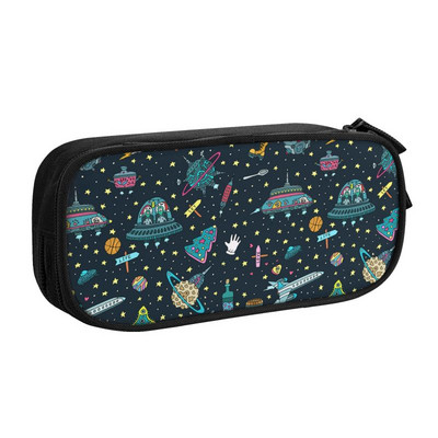 Svemirska raketa Planet Pernica za djevojčicu i dječaka Velika pohrana Svemir Vanzemaljski astronaut Svemirski brod Torba za olovke Školski pribor