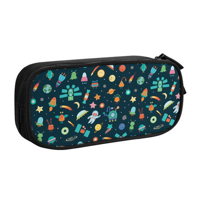 Svemirska raketa Planet Pernica za djevojčicu i dječaka Velika pohrana Svemir Vanzemaljski astronaut Svemirski brod Torba za olovke Školski pribor