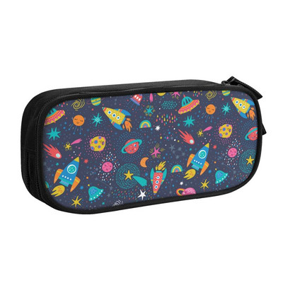 Svemirska raketa Planet Pernica za djevojčicu i dječaka Velika pohrana Svemir Vanzemaljski astronaut Svemirski brod Torba za olovke Školski pribor