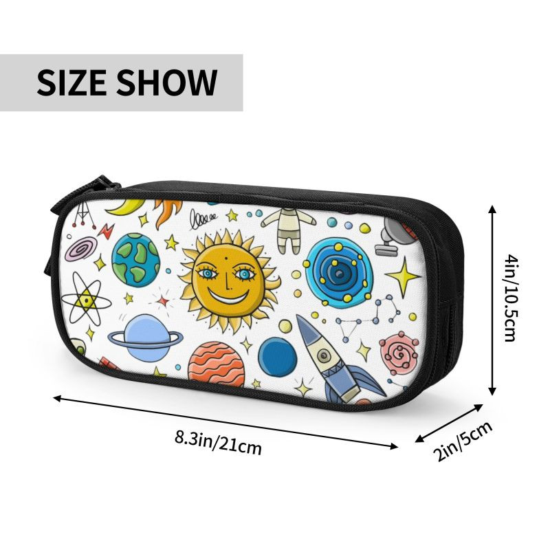 Svemirska raketa Planet Pernica za djevojčicu i dječaka Velika pohrana Svemir Vanzemaljski astronaut Svemirski brod Torba za olovke Školski pribor