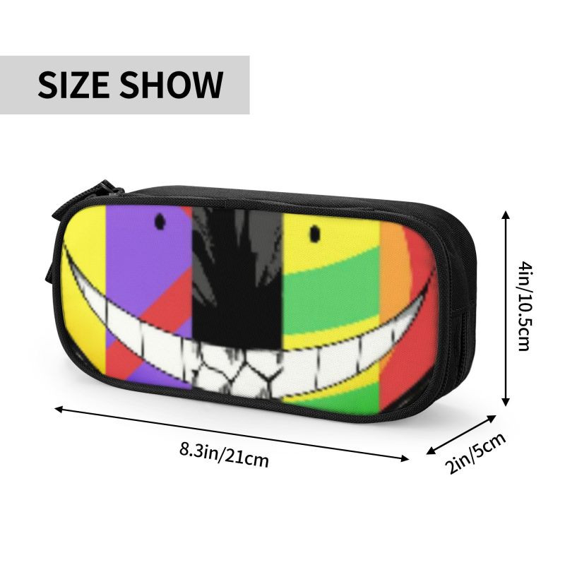 Asasinare Clasa Cutii de creion drăguțe Fete Băieți Capacitate mare Lucrări de benzi desenate Geanta creion Husă Papetarie pentru studenți
