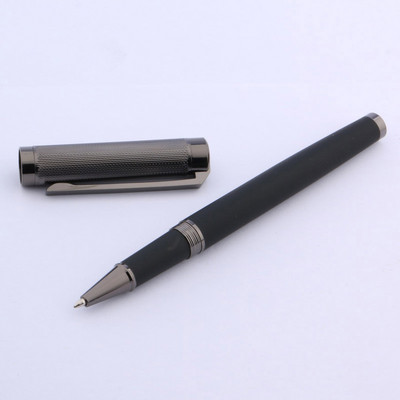 Στυλό Rollerball από ανθρακονήματα New Metal Wave Pattern Carving Gun Black Trim Επιστολόχαρτα Σχολικά προμήθειες γραφείου