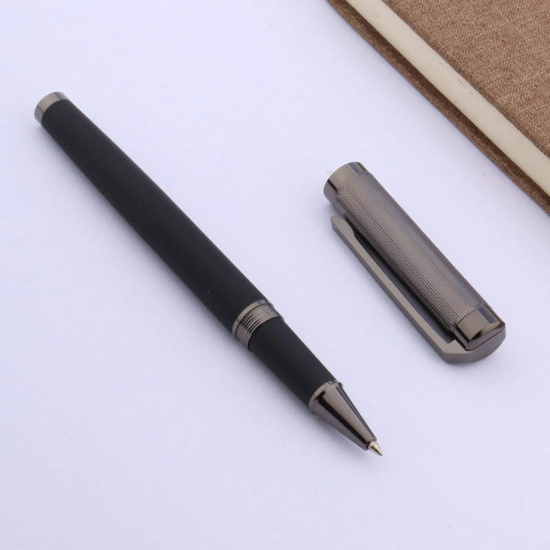 Roler olovka od ugljičnih vlakana Novi metalni valoviti uzorci Pištolj s crnim ukrasima Uredski pribor za učenike Školski pribor